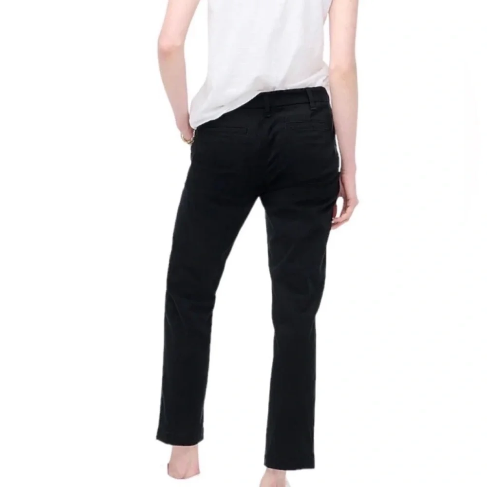 J.Crew Factory High Rise Girlfriend Chino in Black - Picture 2 of 8